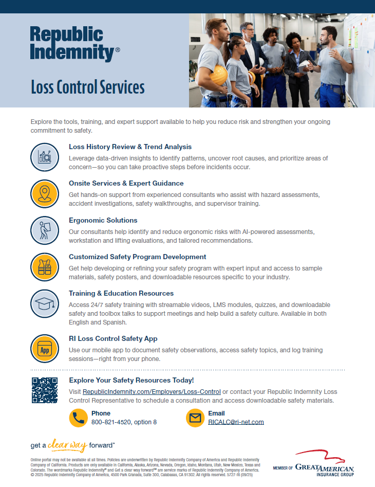 Loss Control Services Flyer