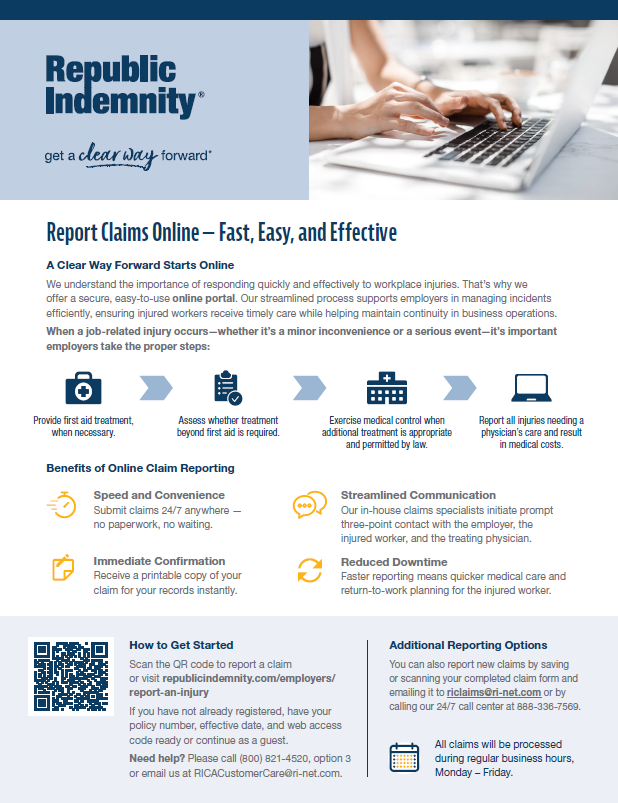 Report Claims Online
